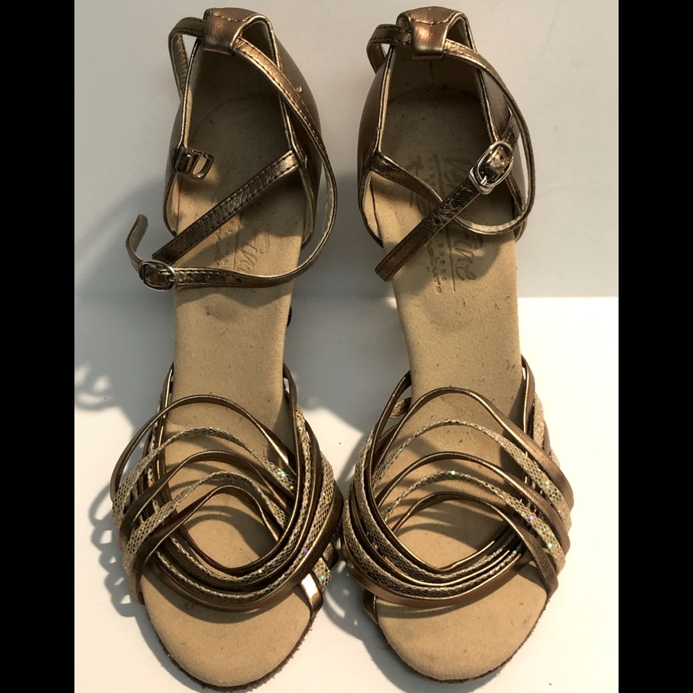 Light Bronze toned Salsa/Ballroom Dance 💃🏻 Shoes 👠 Size 6 1/2